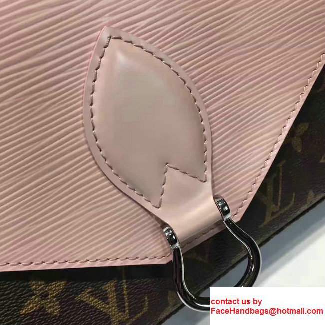 Louis Vuitton Epi Leather/Monogram Canvas Saint Michel Shoulder Bag M44033 Rose 2017 - Click Image to Close