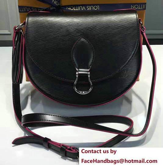 Louis Vuitton Epi Leather Saint Cloud Handbag M54155 Black/Pink 2017 - Click Image to Close