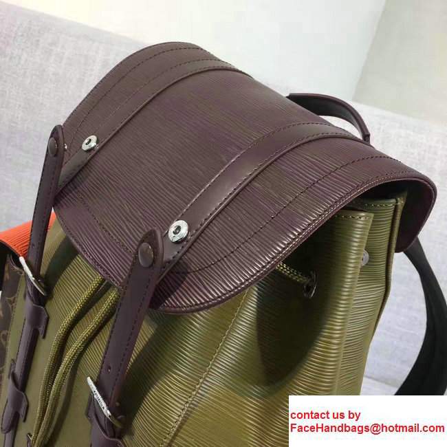 Louis Vuitton Epi Leather Supreme Christopher PM Backpack M58843 Khaki Marron - Click Image to Close
