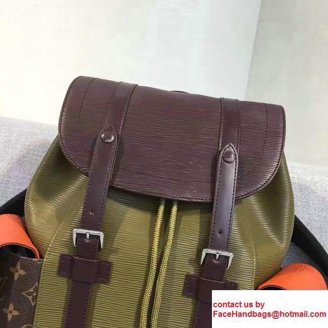 Louis Vuitton Epi Leather Supreme Christopher PM Backpack M58843 Khaki Marron