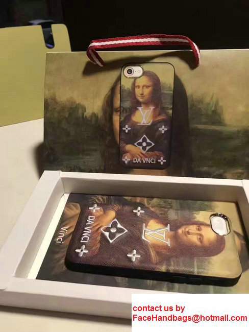 Louis Vuitton Famous Painting DAVNCI Embroidered Iphone Cover Holder 2017 - Click Image to Close