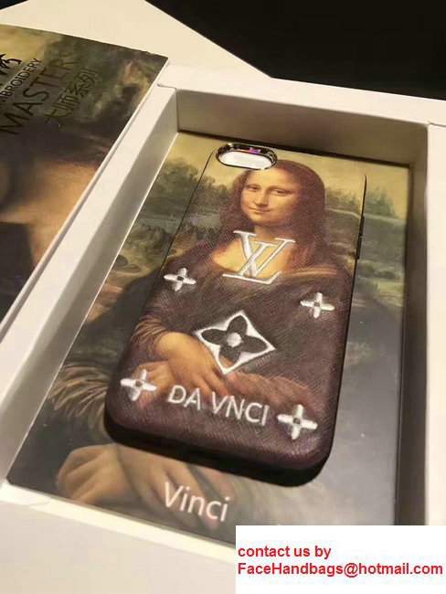 Louis Vuitton Famous Painting DAVNCI Embroidered Iphone Cover Holder 2017 - Click Image to Close