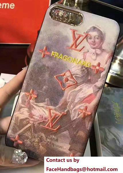 Louis Vuitton Famous Painting FRAGONARD Embroidered Iphone Cover Holder 2017 - Click Image to Close