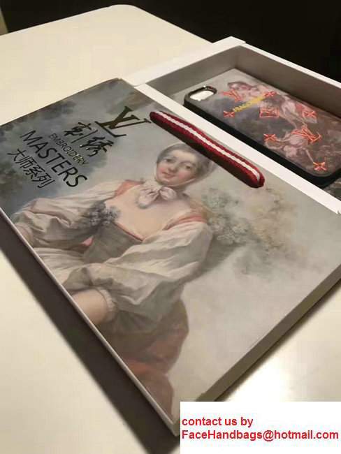 Louis Vuitton Famous Painting FRAGONARD Embroidered Iphone Cover Holder 2017