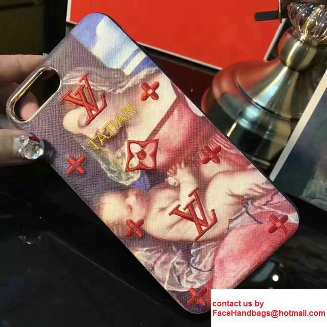 Louis Vuitton Famous Painting TATIAN Embroidered IPhone Cover Holder 2017 - Click Image to Close