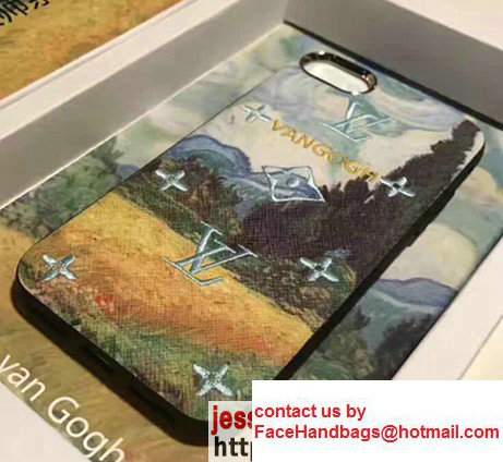 Louis Vuitton Famous Painting VANGOGH Embroidered Iphone Cover Holder 2017