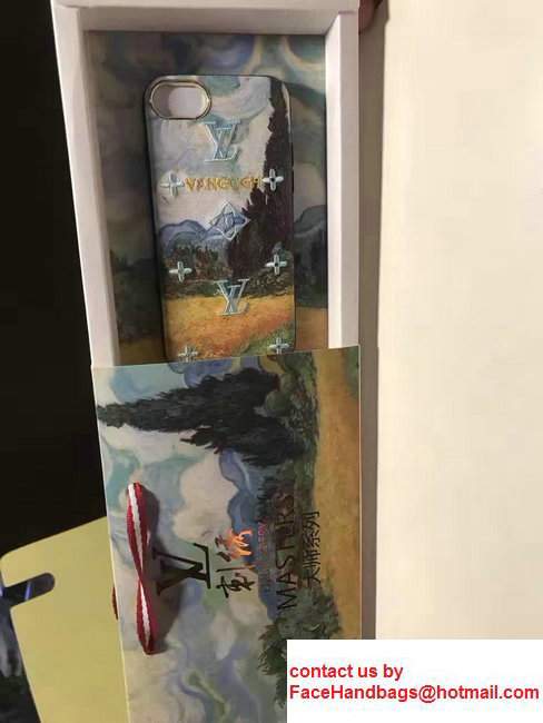 Louis Vuitton Famous Painting VANGOGH Embroidered Iphone Cover Holder 2017 - Click Image to Close