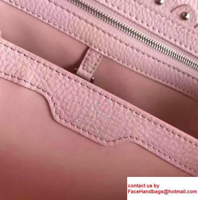 Louis Vuitton Grained Capucines PM Bag With Chiseled Edges M54565 Pink 2017 - Click Image to Close