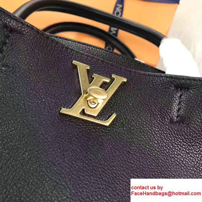 Louis Vuitton Lockmeto Epsom Calfskin Leather Tassel Design M54572 Black 2017