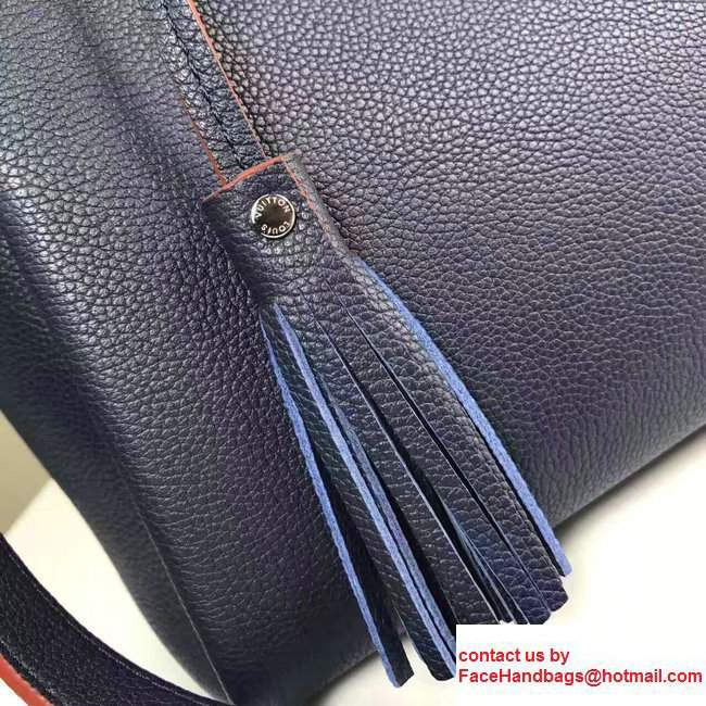 Louis Vuitton Lockmeto Epsom Calfskin Leather Tassel Design M54572 Dark Blue 2017 - Click Image to Close