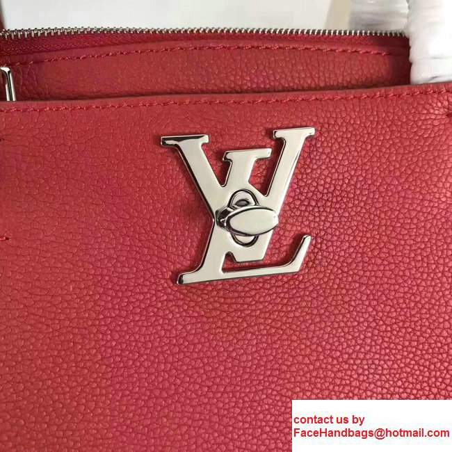 Louis Vuitton Lockmeto Epsom Calfskin Leather Tassel Design M54572 Red 2017