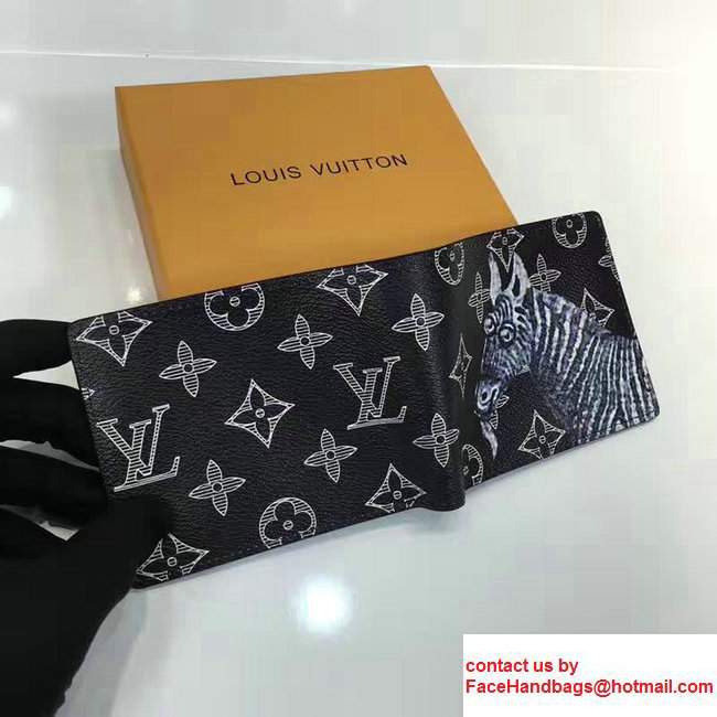 Louis Vuitton Monogram Canvas Multiple Wallet Whimsy Zebra M66601 Encre 2017