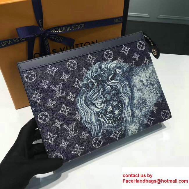 Louis Vuitton Monogram Canvas Pochette Voyage MM Bag M66639 Lion 2017