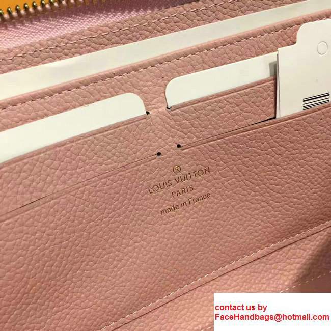 Louis Vuitton Monogram Empreinte Clemence Leather Zippy Wallet M60546 Pink