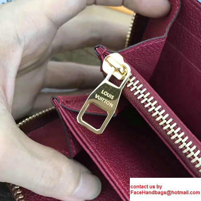 Louis Vuitton Monogram Empreinte Clemence Leather Zippy Wallet M60549 Fuchsia