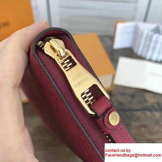 Louis Vuitton Monogram Empreinte Clemence Leather Zippy Wallet M60549 Fuchsia - Click Image to Close