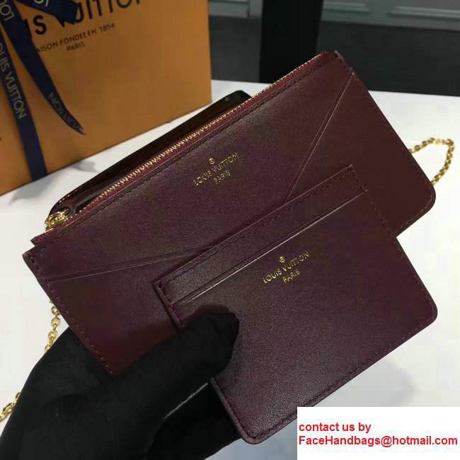 Louis Vuitton Monogram Empreinte Patent Leather Camera Pouch M64058 Amarante 2017