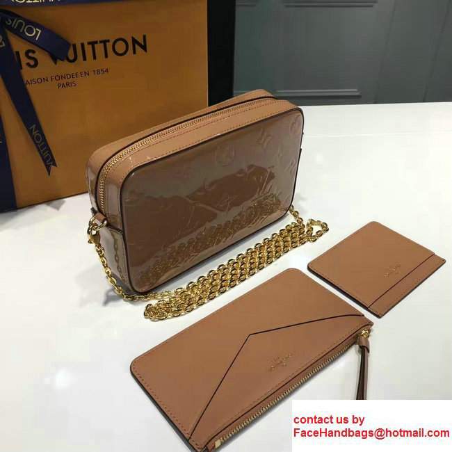 Louis Vuitton Monogram Empreinte Patent Leather Camera Pouch M64058 Brown 2017 - Click Image to Close