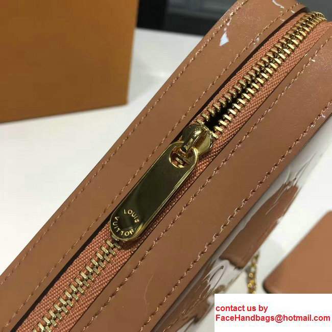 Louis Vuitton Monogram Empreinte Patent Leather Camera Pouch M64058 Brown 2017