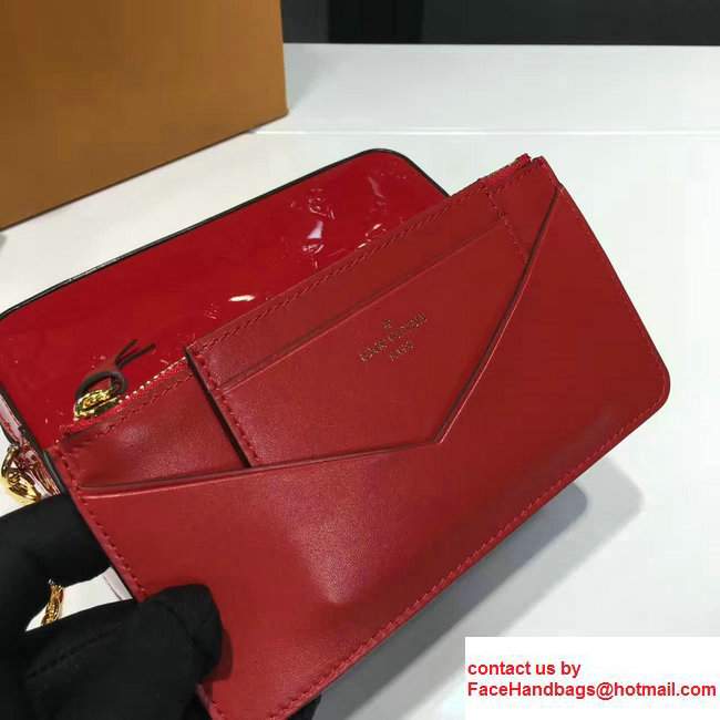 Louis Vuitton Monogram Empreinte Patent Leather Camera Pouch M64058 Red 2017