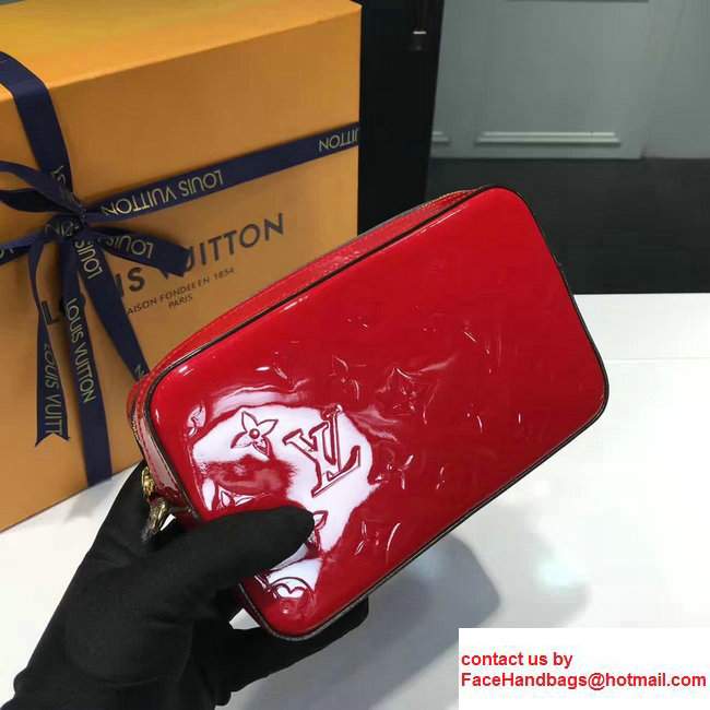 Louis Vuitton Monogram Empreinte Patent Leather Camera Pouch M64058 Red 2017 - Click Image to Close
