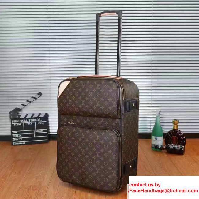 Louis Vuitton Pegase Legere 55 Monogram Canvas With Front Pockets Travel Luggage
