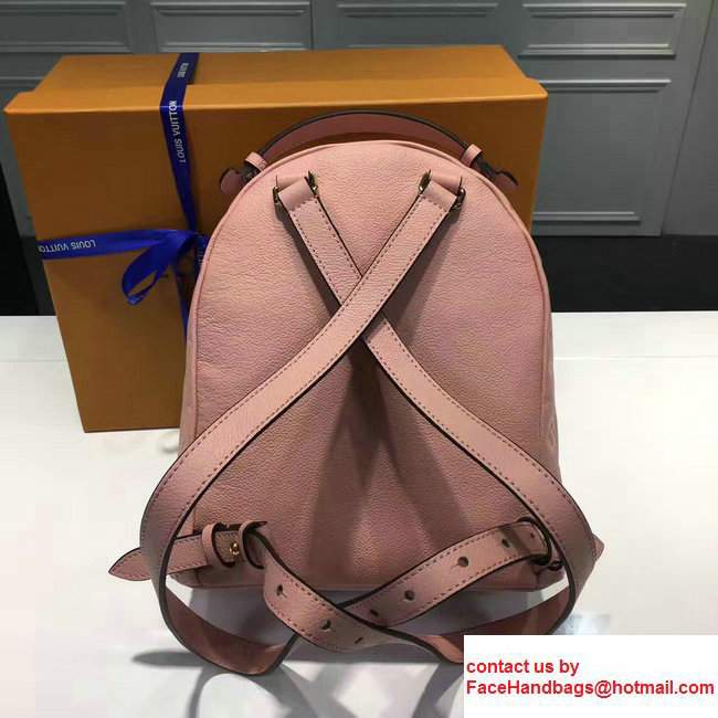 Louis Vuitton Sorbonne Mongram Empreinte Backpack Bag M44015 Pink 2017