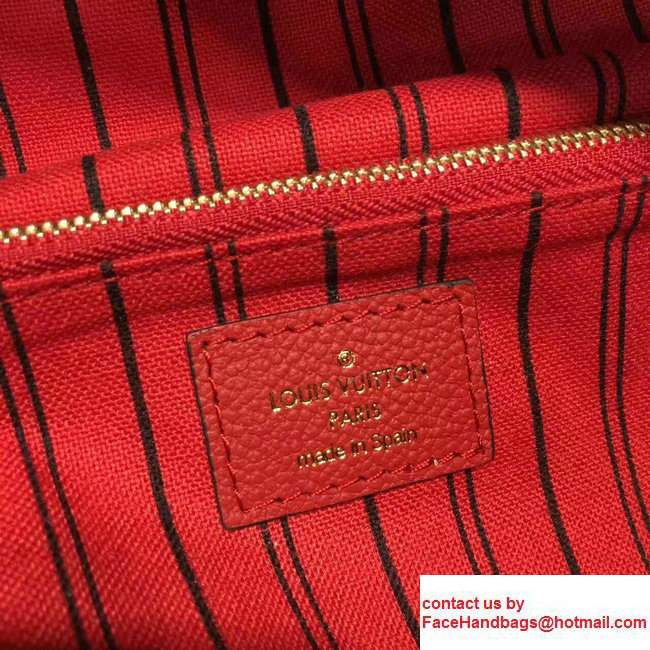 Louis Vuitton Sorbonne Mongram Empreinte Backpack Bag M44015 Red 2017 - Click Image to Close