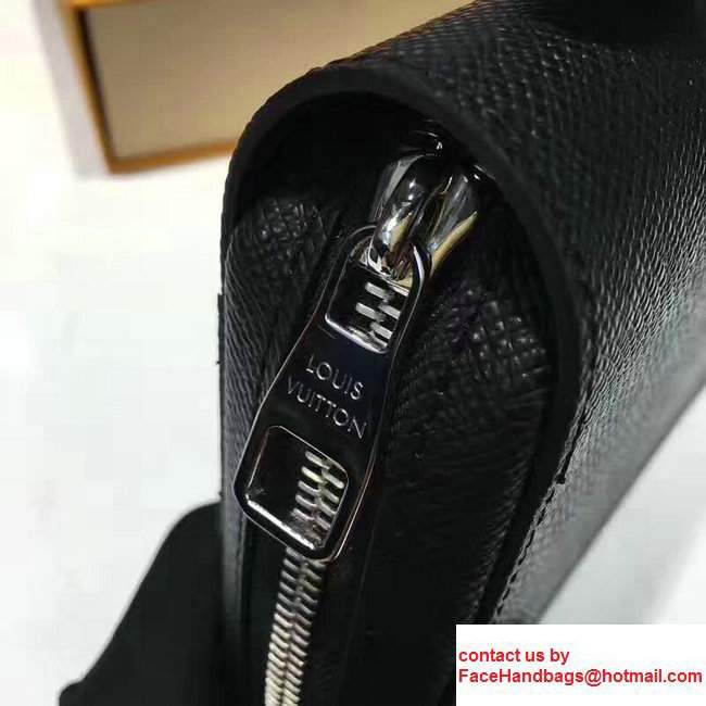 Louis Vuitton Taiga Leather Stripe Zippy XL Wallet Vertical M64019 Black 2017 - Click Image to Close