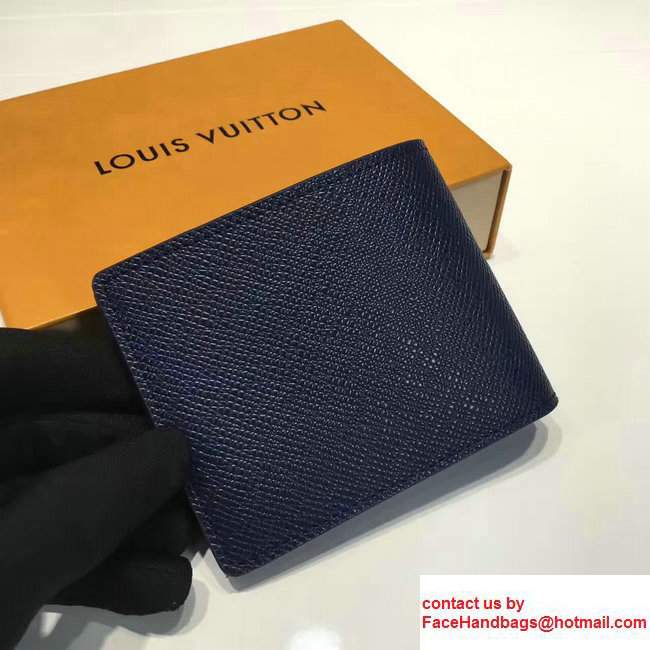 Louis Vuitton Taige Leather Red Stripe Multiple Wallet M64015 Ocean 2017