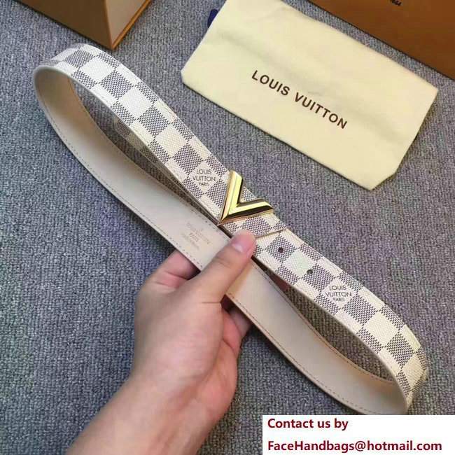 Louis Vuitton Width 3cm Damier Azur Canvas Essential V Belt