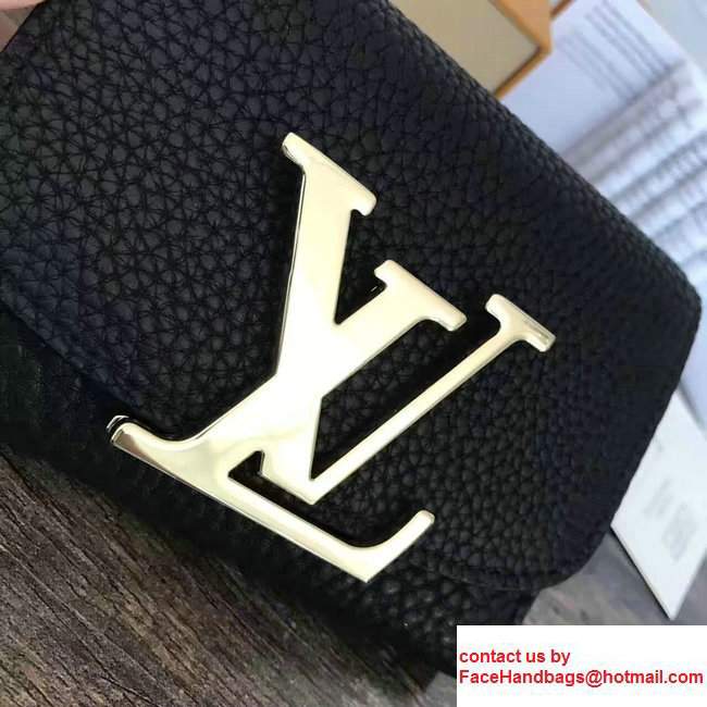 Louis VuittonTaurillon Leather Capucines Mini Wallet M58196 Black