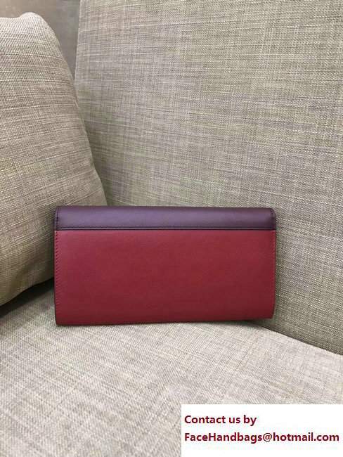 Celine Diagonal Large Flap Multifunction Wallet 109073 Burgundy/Red 2017