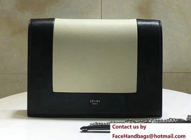 Celine Frame Evening Clutch On Chain Bag 107773A Black/White 2017 - Click Image to Close