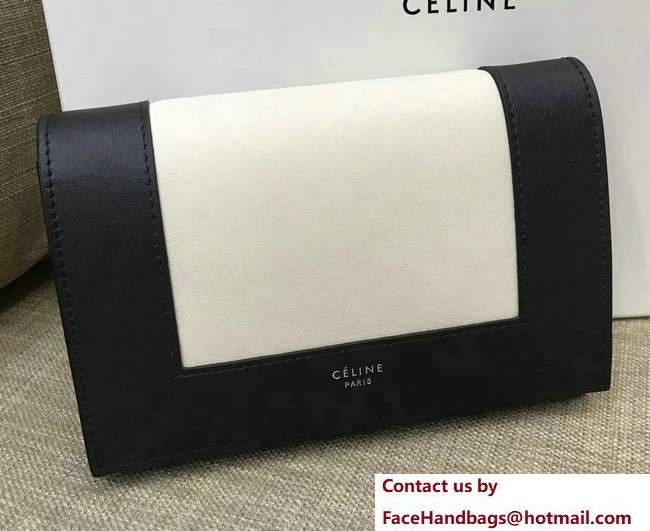 Celine Frame Wallet 108813 Black/White 2017 - Click Image to Close
