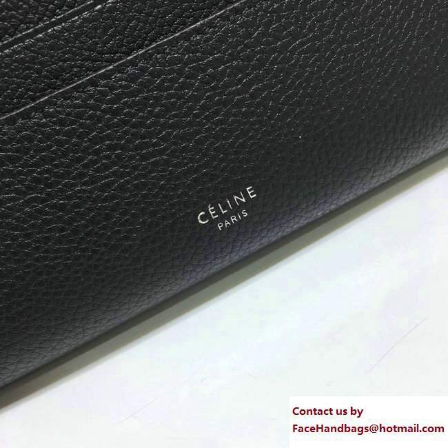 Celine Large Flap Multifunction Wallet 101673 Black/Yellow