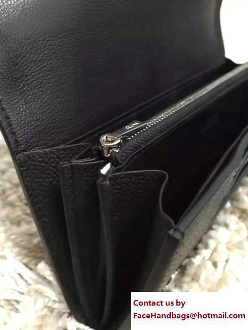 Celine Large Flap Multifunction Wallet 101673 Black