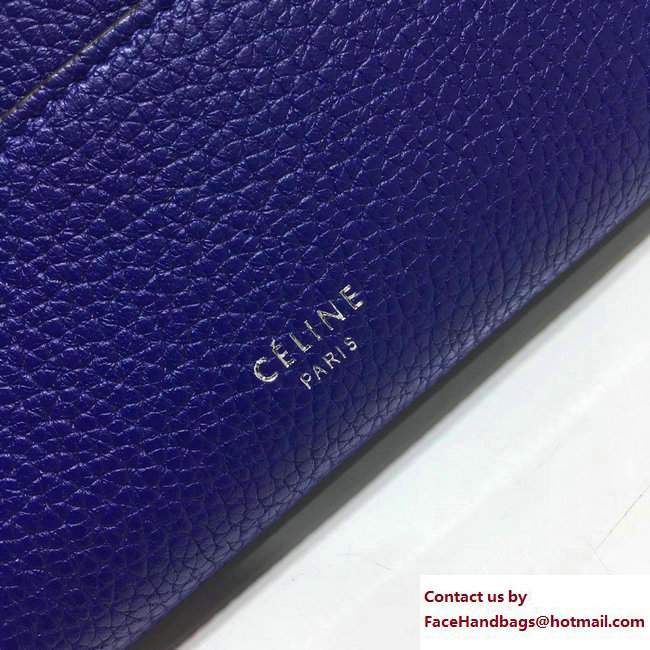 Celine Large Flap Multifunction Wallet 101673 Blue/Beige