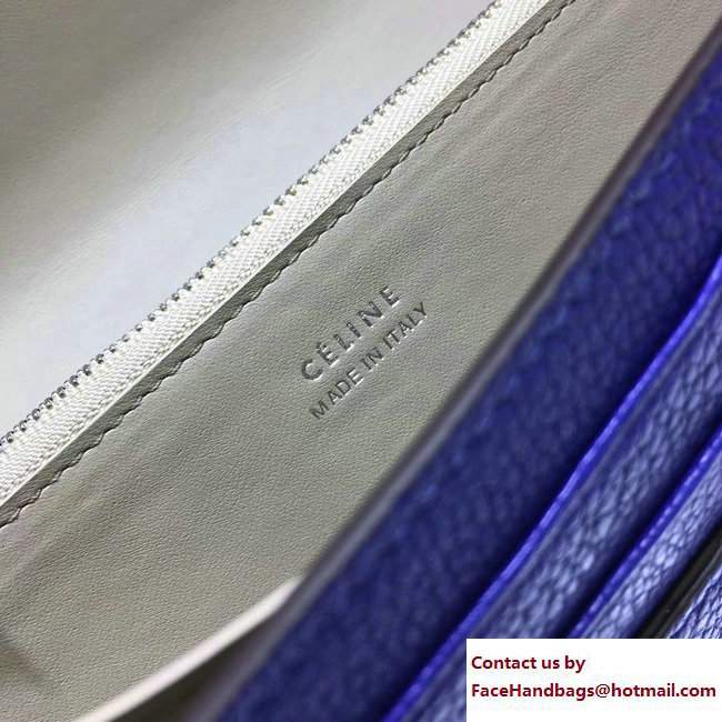 Celine Large Flap Multifunction Wallet 101673 Blue/Beige