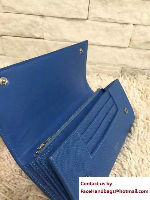 Celine Large Flap Multifunction Wallet 101673 Blue