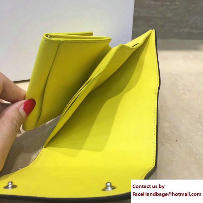 Celine Small Folded Multifunction Wallet 104903 Black/Yellow