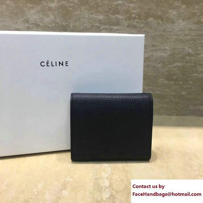 Celine Small Folded Multifunction Wallet 104903 Black/Yellow