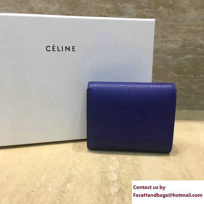 Celine Small Folded Multifunction Wallet 104903 Blue/Beige - Click Image to Close