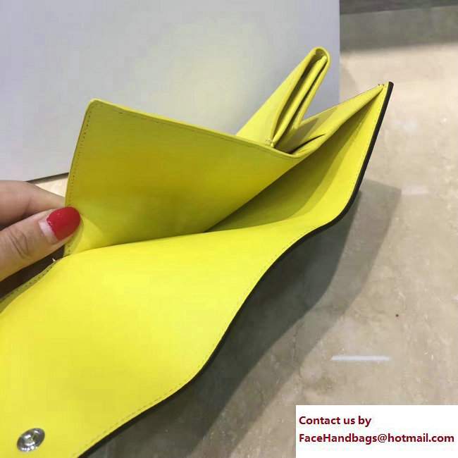 Celine Small Folded Multifunction Wallet 104903 Etoupe/Yellow