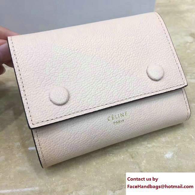 Celine Small Folded Multifunction Wallet 104903 Off White/Pale Yellow