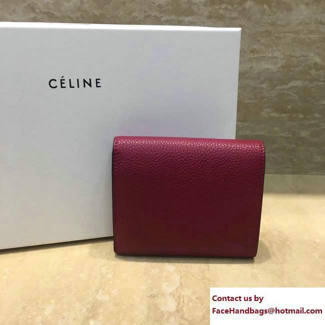 Celine Small Folded Multifunction Wallet 104903 Purple/Beige