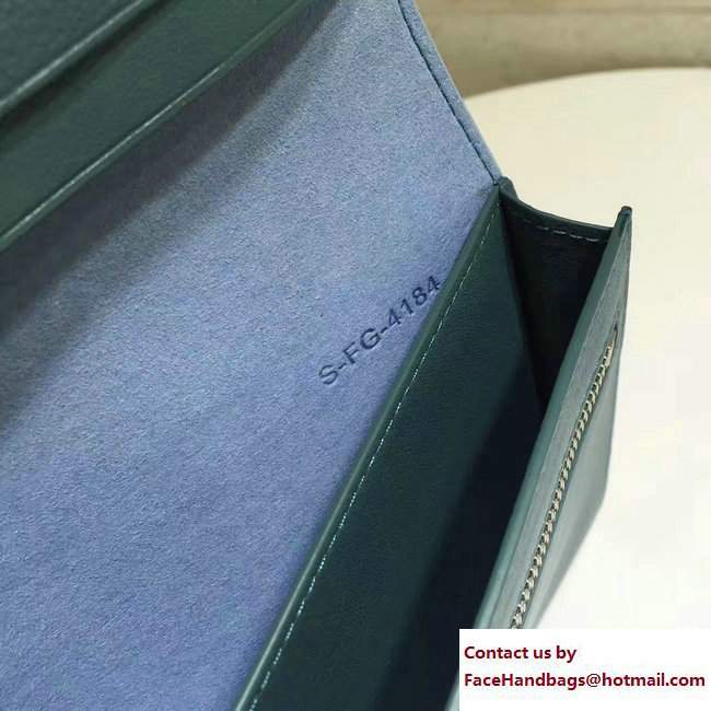 Celine Strap Large Multifunction Wallet 104873/104123 Baby Blue/Green