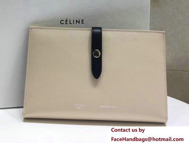 Celine Strap Large Multifunction Wallet 104873/104123 Beige/Black