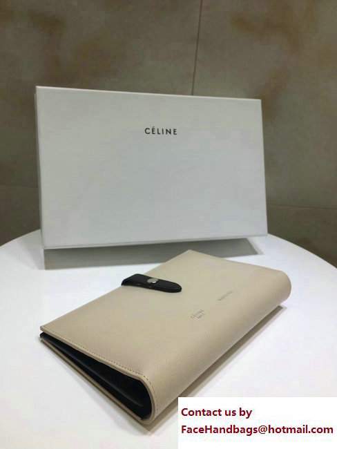 Celine Strap Large Multifunction Wallet 104873/104123 Beige/Black