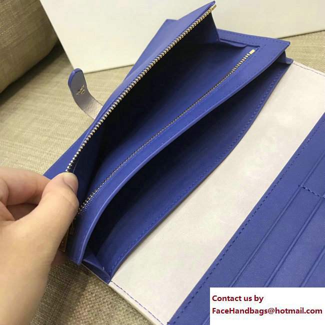 Celine Strap Large Multifunction Wallet 104873/104123 Beige/Blue - Click Image to Close